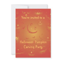 Halloween Pumpkin Carving Party Einladungen