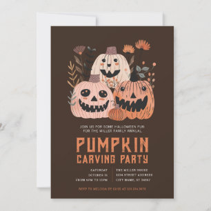 Halloween Pumpkin Carving Party Einladungen