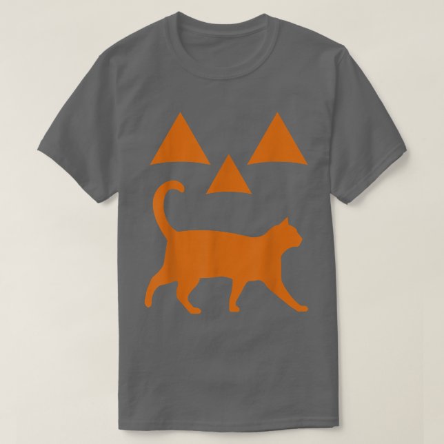 Halloween Pumpkin Cat Jackolantern Anzug  T-Shirt (Design vorne)