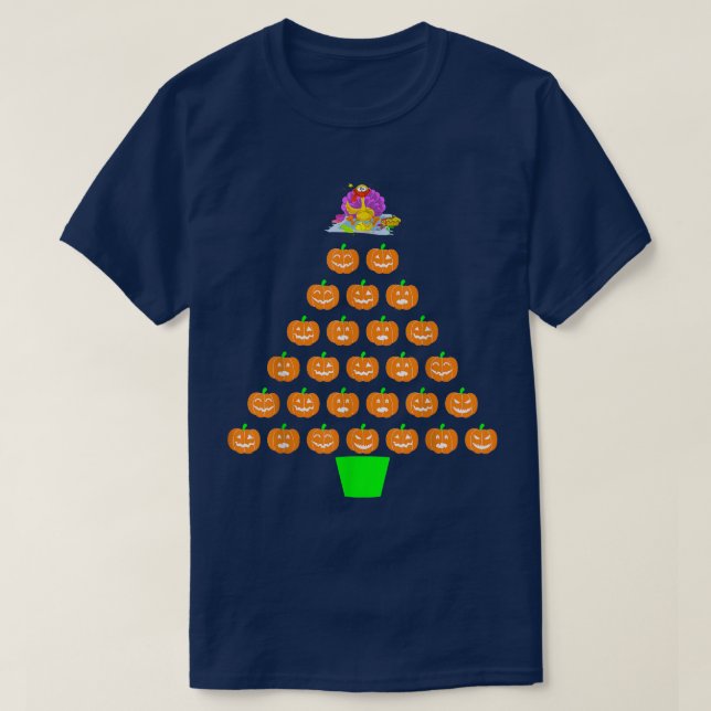 Halloween Pumpkin Christmas Tree Thanksgiving Turk T-Shirt (Design vorne)