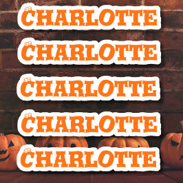 Halloween | Pumpkin Color Name Sticker
