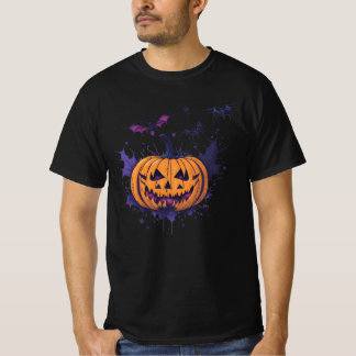 Halloween Pumpkin decorated with spiders T-Shirt