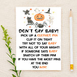 Halloween Pumpkin Don't Say Baby Shower Game Briefpapier<br><div class="desc">This is a Halloween themed Don't Say Baby! Baby Shower Game. *Don't Say Baby! - Buy clothes pins. Each guest collects one clothes pin and clips it on their clothing. Whenever a guest catches someone saying the word "baby", they can take that persons pin. Whoever, has the most pins at...</div>