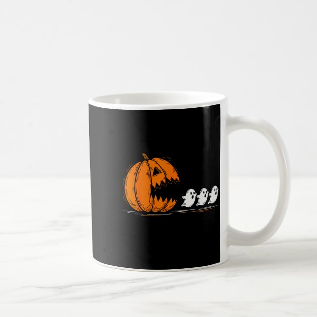 Halloween Pumpkin Eating Ghosts Funny Soky Costume Kaffeetasse (Rechts)