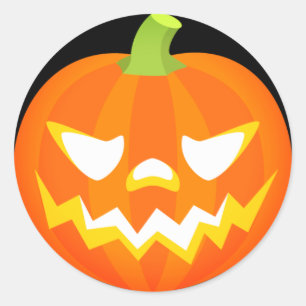 Halloween Pumpkin Emoji Runder Aufkleber
