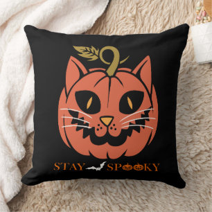 Halloween Pumpkin Face Bleibe Spooky Throw Kissen