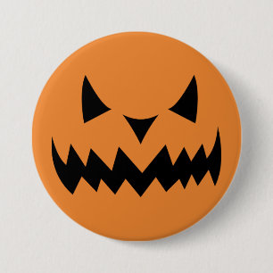 Halloween Pumpkin Face Button