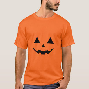 Halloween Pumpkin Face Holiday T - Shirt