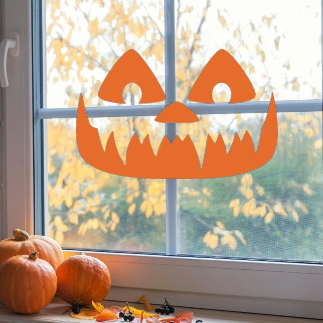 Halloween Pumpkin Face Holiday Window Decal Fensteraufkleber (Halloween Pumpkin Face Window Decal )