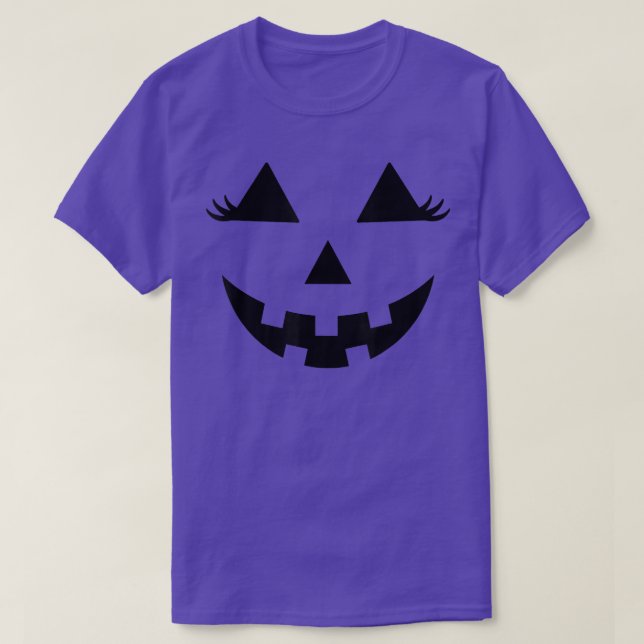 Halloween Pumpkin Face Kostüme Männer Frauen Kinde T-Shirt (Design vorne)