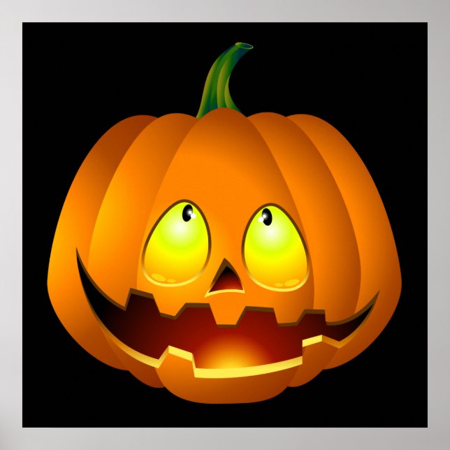 Halloween Pumpkin Face Poster (Vorne)