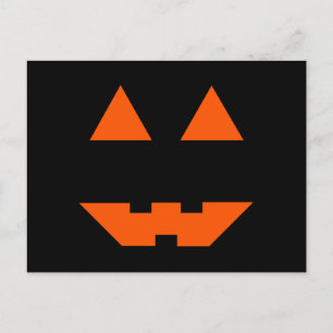 Halloween Pumpkin Face Postkarte