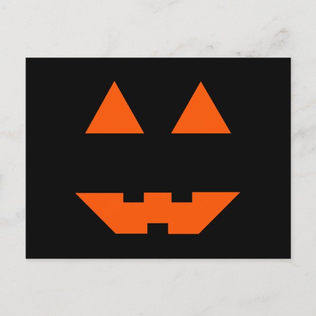 Halloween Pumpkin Face Postkarte (Vorderseite)