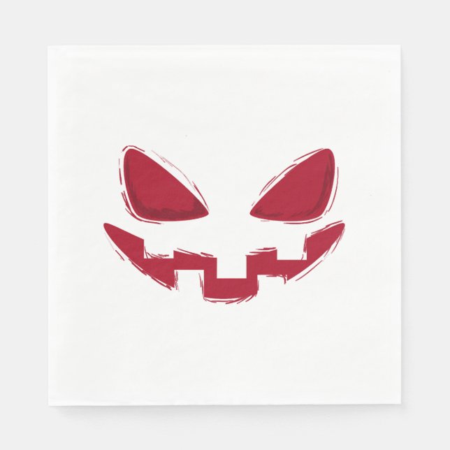 Halloween Pumpkin Face Serviette (Vorderseite)