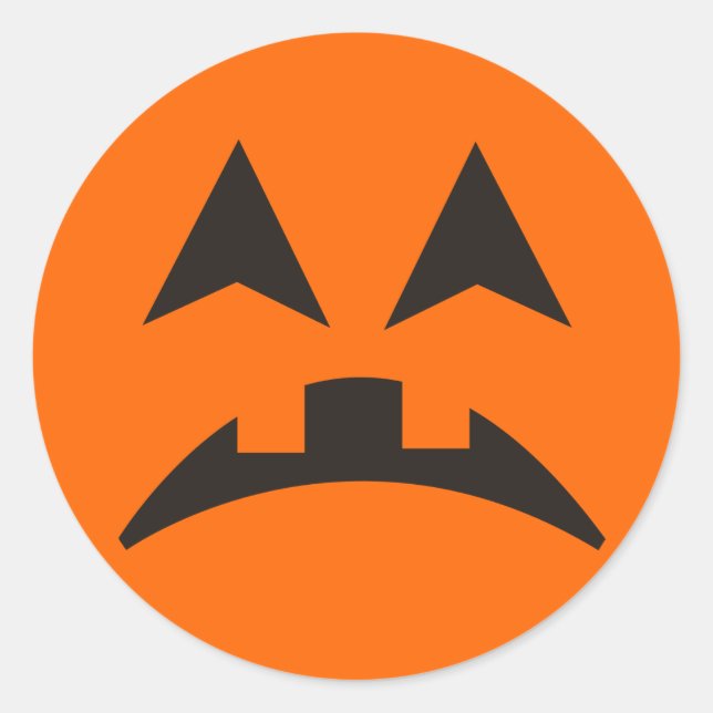 Halloween Pumpkin Face Sticker 11 (Vorderseite)
