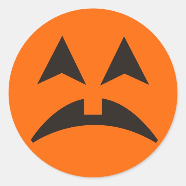 Halloween Pumpkin Face Sticker 12 (Vorderseite)