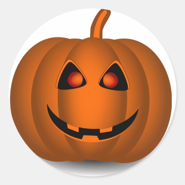 Halloween Pumpkin Face Stickers (Vorderseite)