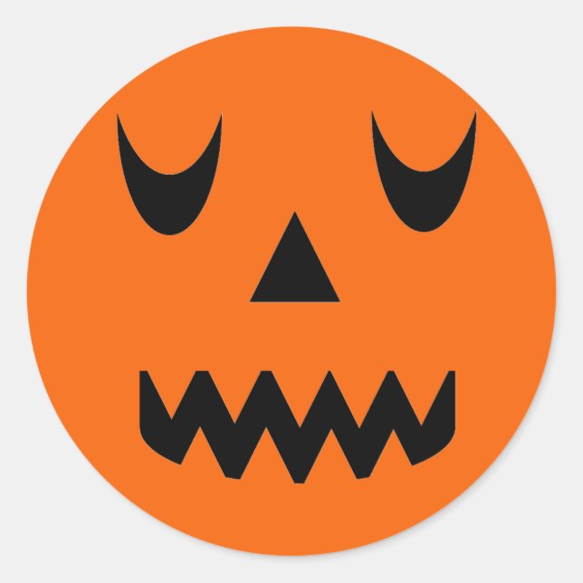 Halloween Pumpkin Face Stickers (Vorderseite)