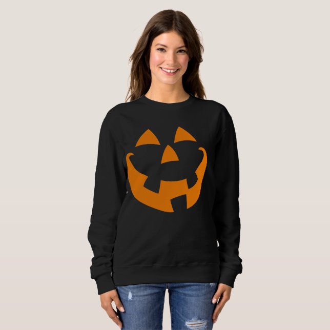 Halloween Pumpkin Face Sweatshirt (Vorne ganz)