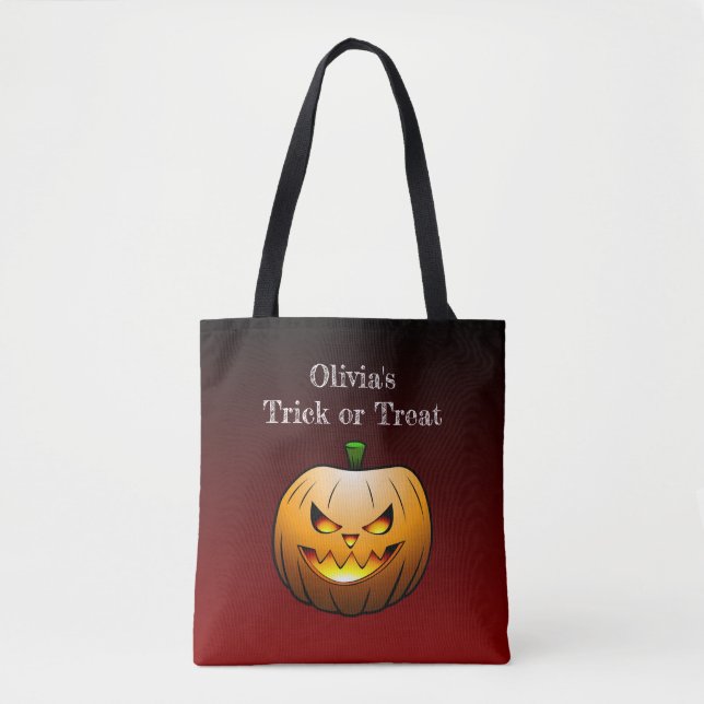 Halloween Pumpkin Face Trick oder Treat (Vorderseite)