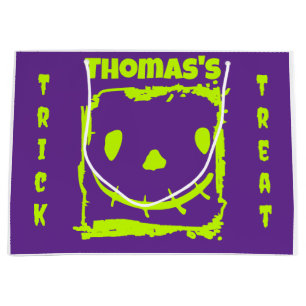 Halloween Pumpkin Face Trick oder Treat Bag Große Geschenktüte