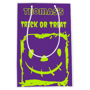 Halloween Pumpkin Face Trick oder Treat Mittlere Geschenktüte