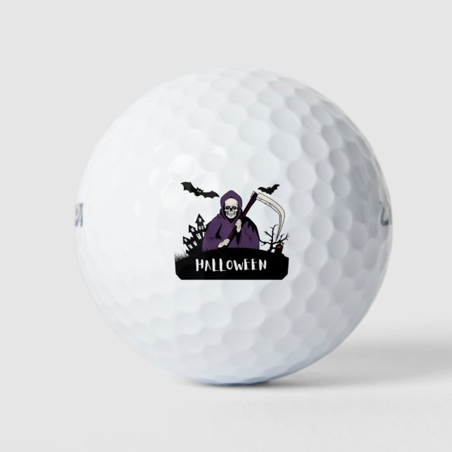 Halloween Pumpkin Face | Trick oder Treatstil Golfball (Vorderseite)