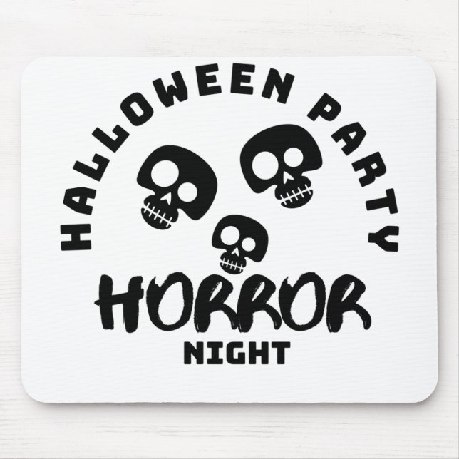 Halloween Pumpkin Face | Trick oder Treatstil Mousepad (Vorne)
