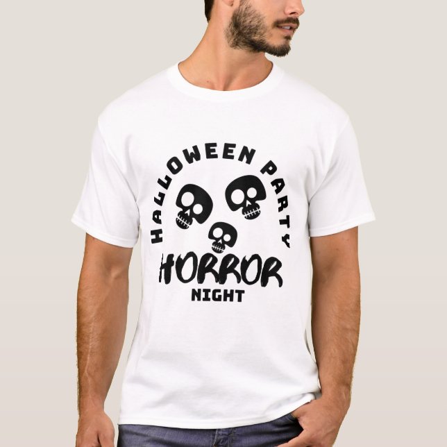 Halloween Pumpkin Face | Trick oder Treatstil T-Shirt (Vorderseite)