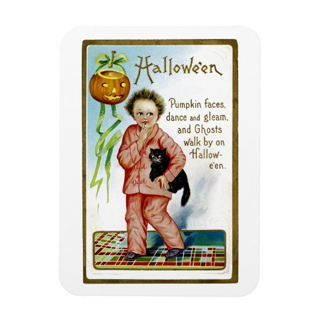 Hallowe'en Pumpkin Faces Magnet (Vertikal)