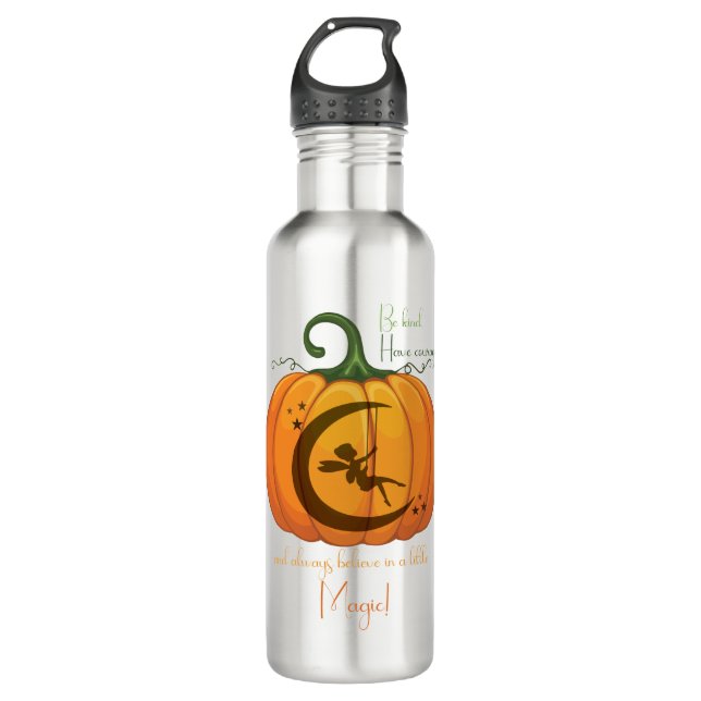 Halloween Pumpkin Fairy design Edelstahlflasche (Vorderseite)