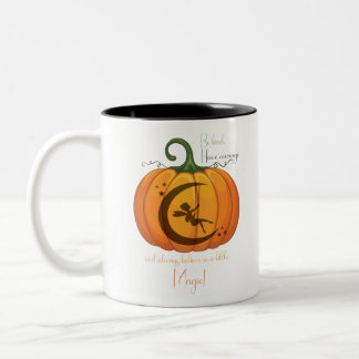 Halloween Pumpkin Fairy Design Zweifarbige Tasse