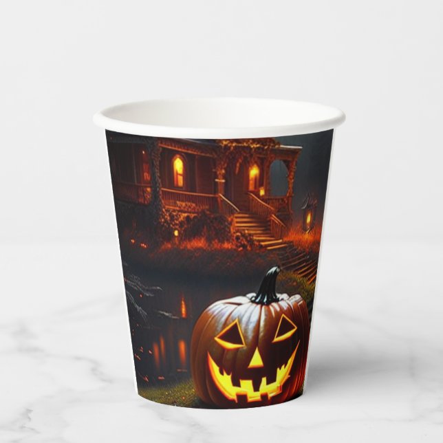 Halloween/Pumpkin/Fall Pappbecher (Vorderseite)
