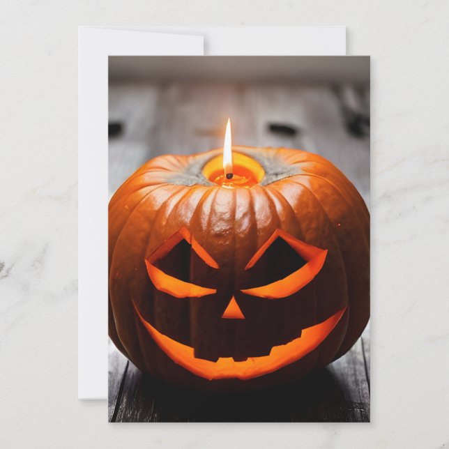 Halloween Pumpkin Feiertagskarte (Vorderseite)