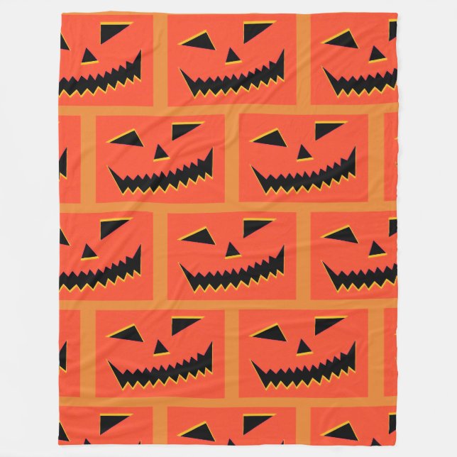 Halloween Pumpkin Fleecedecke (Vorderseite)