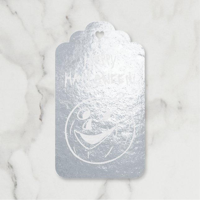 Halloween Pumpkin Foil Gift Tags Geschenkanhänger (Vorderseite)