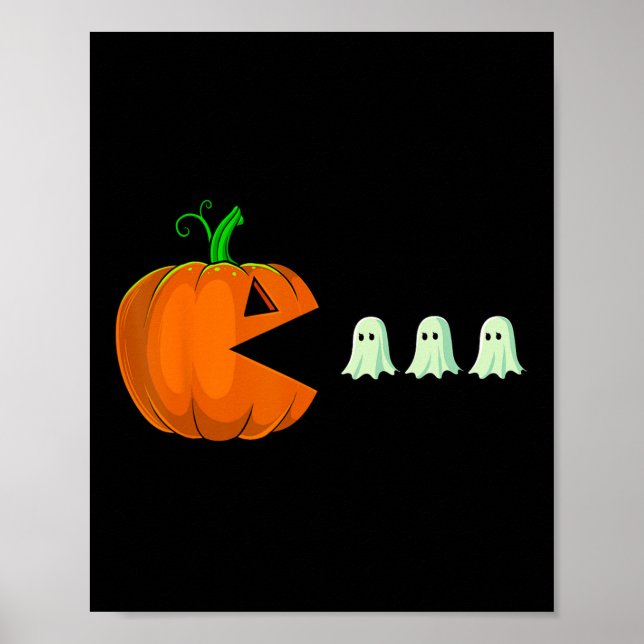 Halloween Pumpkin Fun Geister Kinder Kinder Frauen Poster (Vorne)