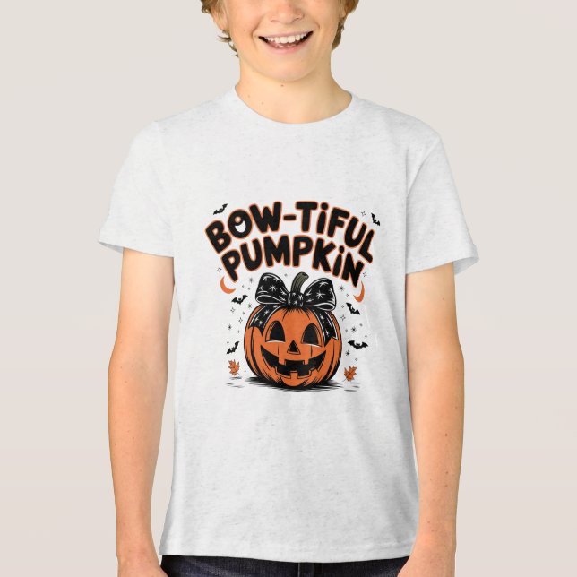 Halloween Pumpkin Fun Tri-Blend Shirt (Vorderseite)