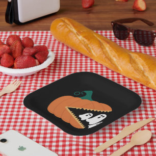 Halloween Pumpkin Funny Ghosts Boys Kids Pappteller