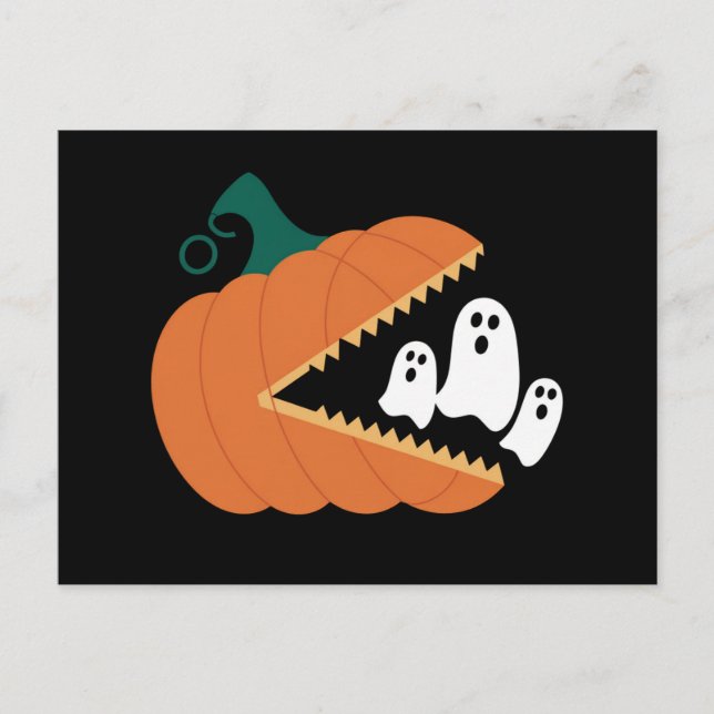 Halloween Pumpkin Funny Ghosts Boys Kids Postkarte (Vorderseite)