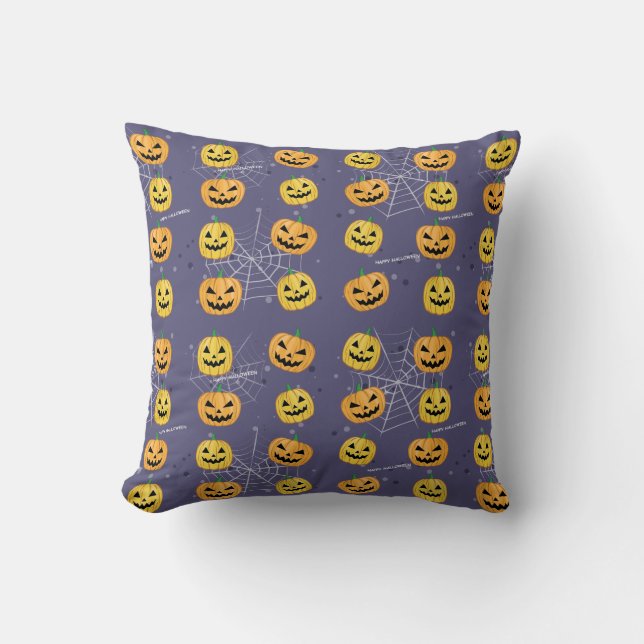 Halloween Pumpkin - Funny Pattern Kissen (Vorderseite)