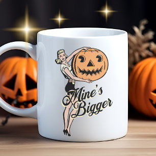 Halloween Pumpkin Funny Retro Orange Mines Bigger Kaffeetasse