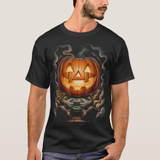 Halloween Pumpkin Gamer für Jungen und Mädchen, di T-Shirt (Vorderseite)