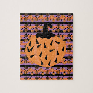 Halloween Pumpkin Geometrie Muster Puzzle