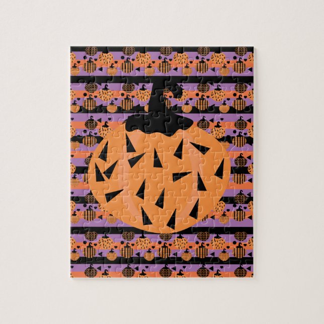 Halloween Pumpkin Geometrie Muster Puzzle (Vertikal)