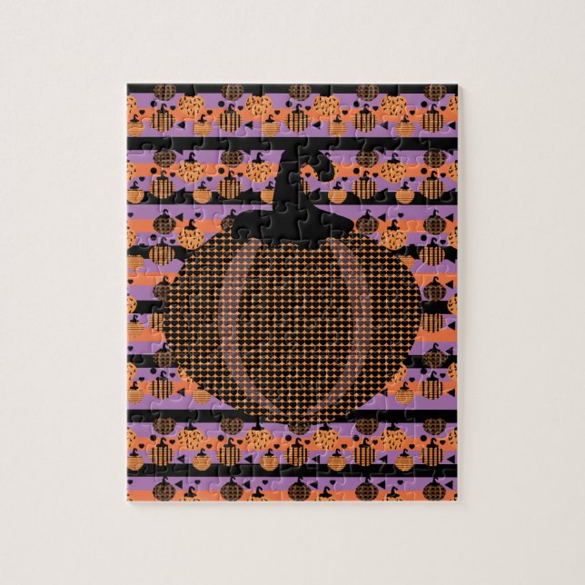 Halloween Pumpkin Geometrie Muster Puzzle (Vertikal)