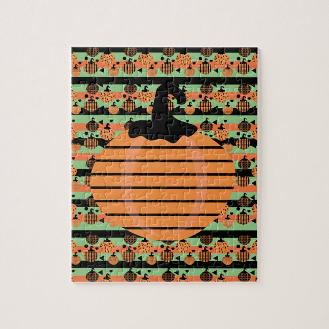 Halloween Pumpkin Geometrie Muster Puzzle (Vertikal)