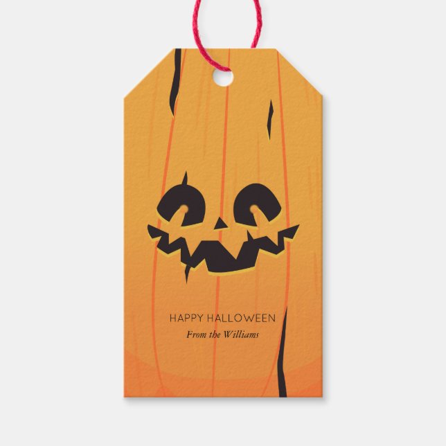 Halloween Pumpkin-Geschenk-Tag Geschenkanhänger (Vorderseite)