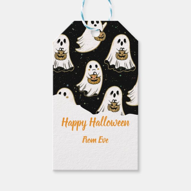 Halloween Pumpkin Geschenkanhänger (Vorderseite)