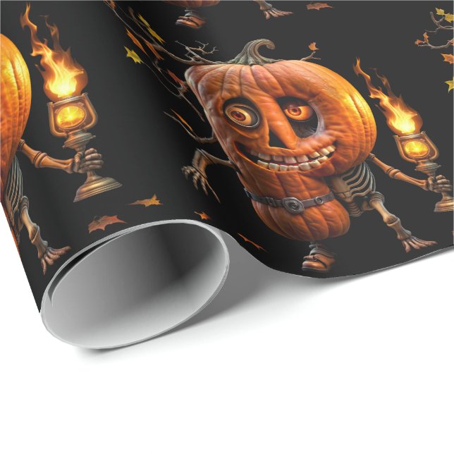 Halloween Pumpkin Geschenkpapier (Rolleneckpunkt)